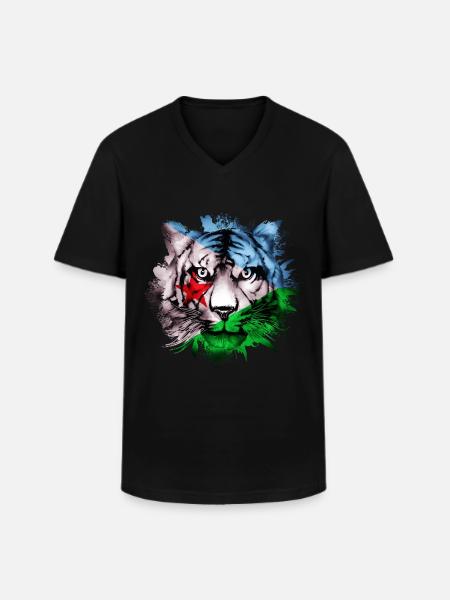 Djibouti - Men's V-Neck T-Shirt - black