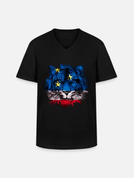 Gagauzia - Men's V-Neck T-Shirt - black