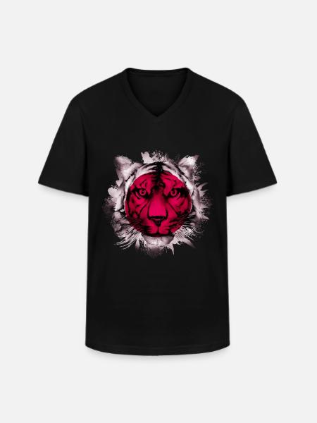 Japan - Men's V-Neck T-Shirt - black