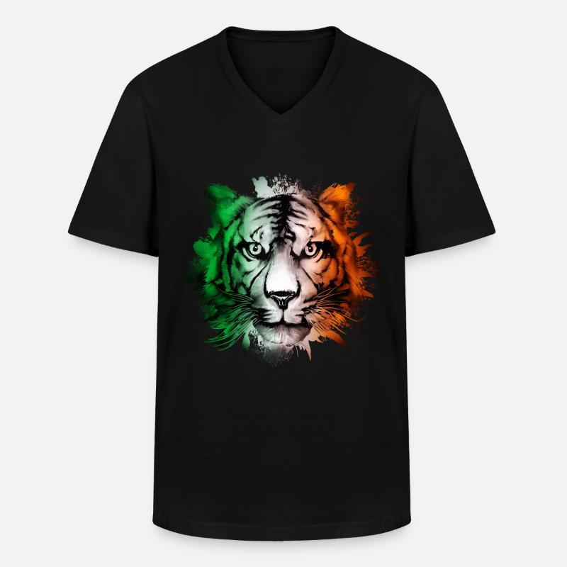 Irland - Männer-T-Shirt mit V-Ausschnitt - Schwarz