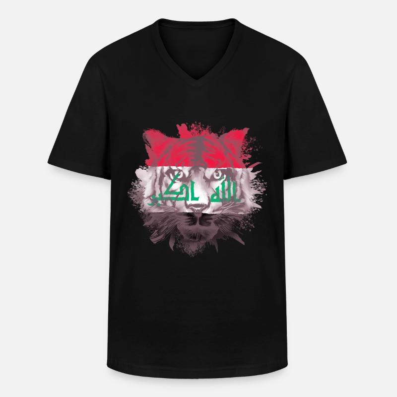 Irak - Männer-T-Shirt mit V-Ausschnitt - Schwarz