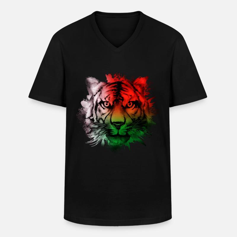Madagaskar - Männer-T-Shirt mit V-Ausschnitt - Schwarz