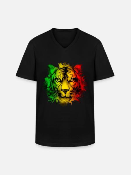 Mali - Men's V-Neck T-Shirt - black