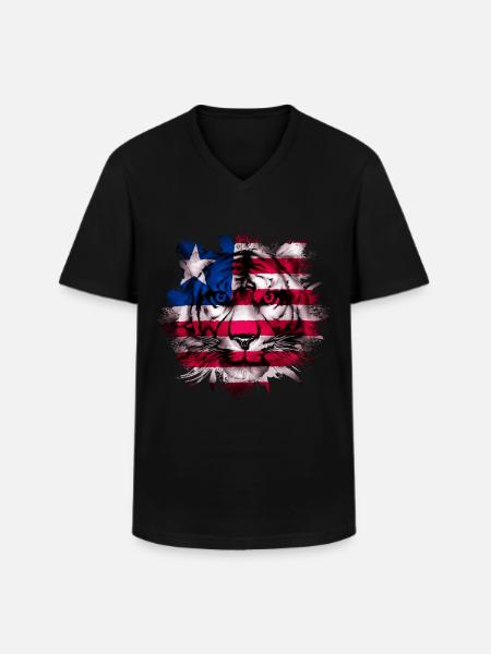 Libéria - T-shirt col V Homme - noir