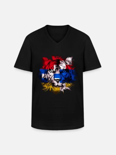 Haut-Karabakh - T-shirt col V Homme - noir