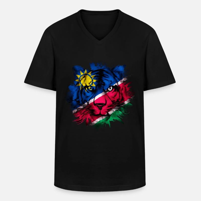 Namibia - Men's V-Neck T-Shirt - black