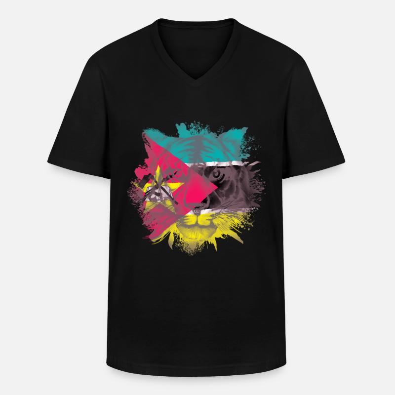 Mozambique - T-shirt col V Homme - noir