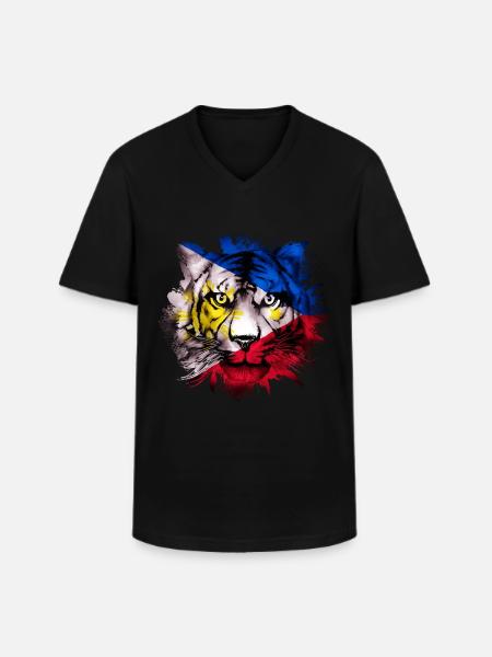 Philippines - Men's V-Neck T-Shirt - black