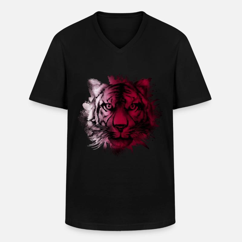 Qatar - Men's V-Neck T-Shirt - black
