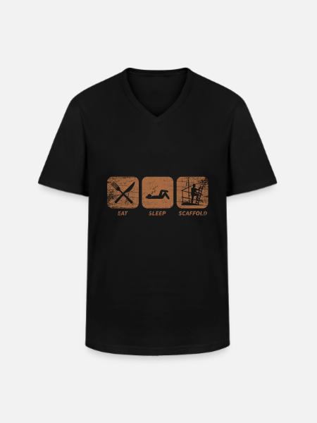 Scaffolding construction scaffolding job gift - Men's V-Neck T-Shirt - black