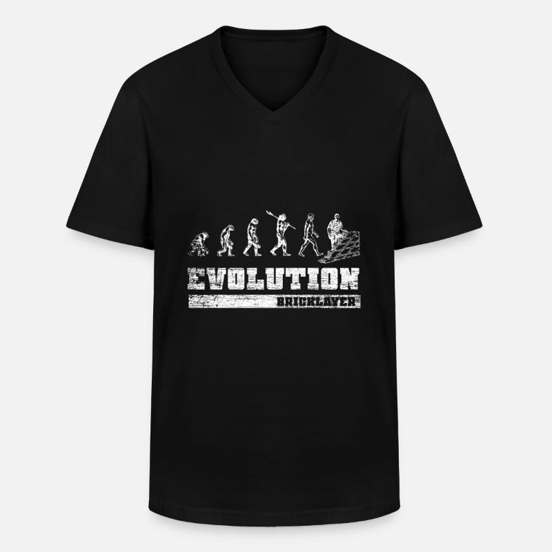Dachdecker Entwicklung Maurer Arbeiter Geschenk - Männer-T-Shirt mit V-Ausschnitt - Schwarz