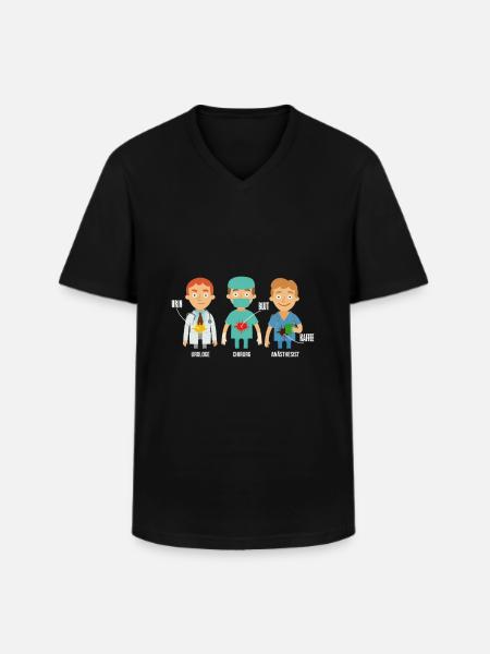 Anesthetist anesthesia - Men's V-Neck T-Shirt - black