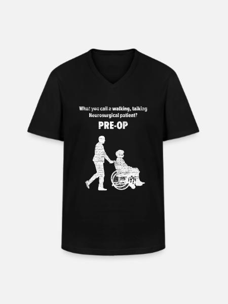 Neurosurgeon PRE-OP Operation Gift - Men's V-Neck T-Shirt - black