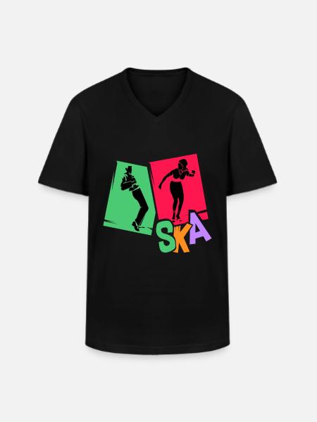 Ska music - Men's V-Neck T-Shirt - black