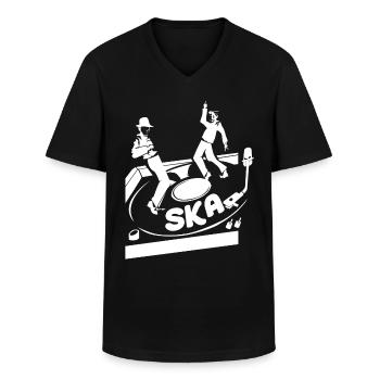 Ska music genre - Men's V-Neck T-Shirt - black - Front - AI Model Male 178 dark (178cm)