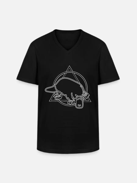 platypus - Men's V-Neck T-Shirt - black