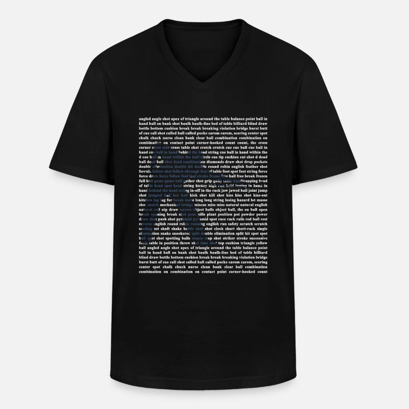 Billard Taschenbillard - Männer-T-Shirt mit V-Ausschnitt - Schwarz