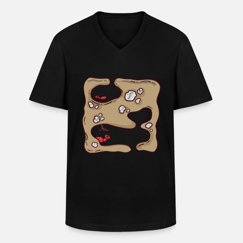 Ameise Grube - Männer-T-Shirt mit V-Ausschnitt - Schwarz