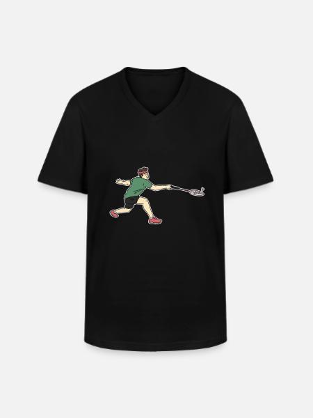 speedminton - Men's V-Neck T-Shirt - black