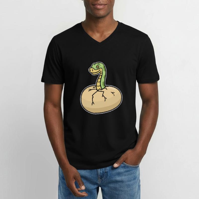 python Men's V-Neck T-Shirt