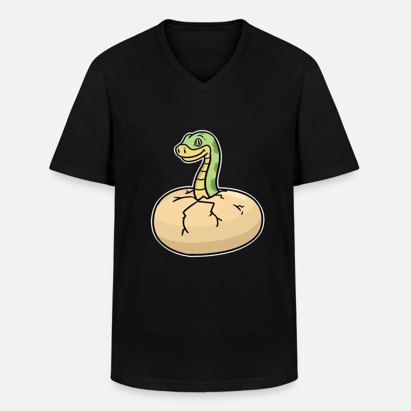 python - Men's V-Neck T-Shirt - black