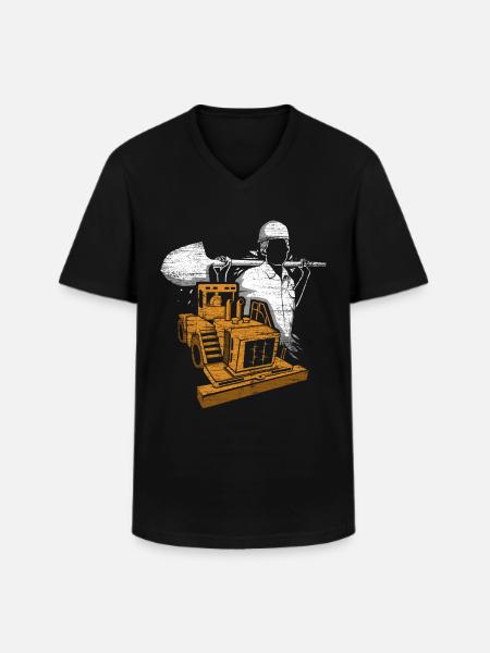 Straßenbauer Straße Gift - Men's V-Neck T-Shirt - black