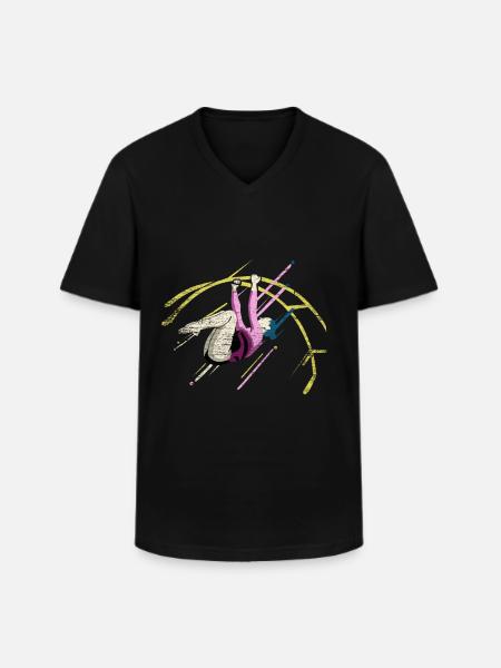 Rhönrad Turner - Men's V-Neck T-Shirt - black