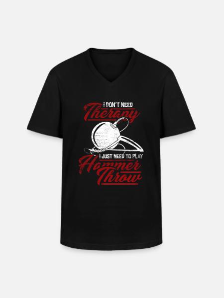 hammer throw - Men's V-Neck T-Shirt - black
