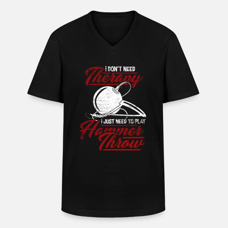 Hammerwurf - Männer-T-Shirt mit V-Ausschnitt - Schwarz