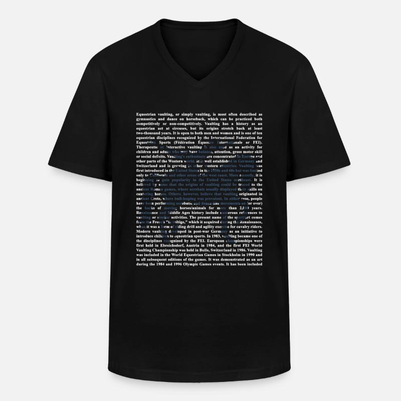 Voltigieren - Männer-T-Shirt mit V-Ausschnitt - Schwarz