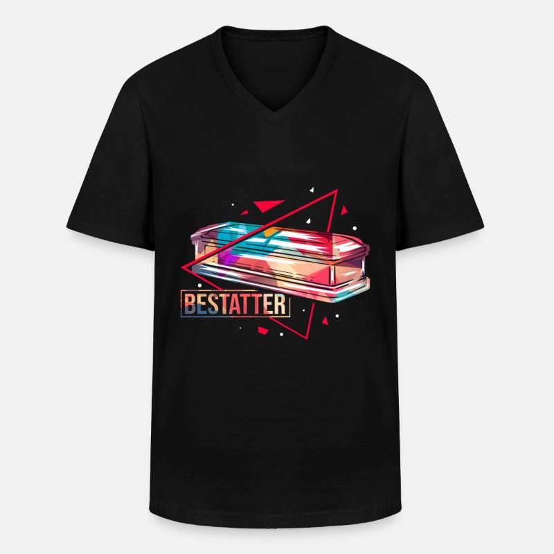 Bestatter - Männer-T-Shirt mit V-Ausschnitt - Schwarz