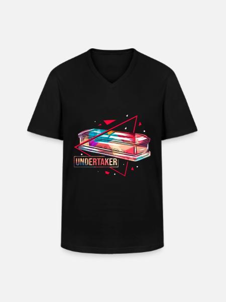 Undertaker polygon - Men's V-Neck T-Shirt - black