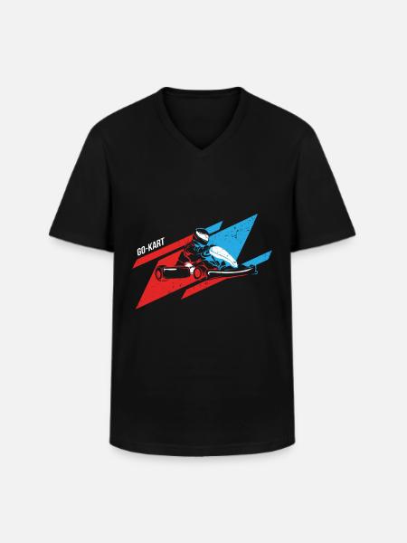 Go Kart - Men's V-Neck T-Shirt - black