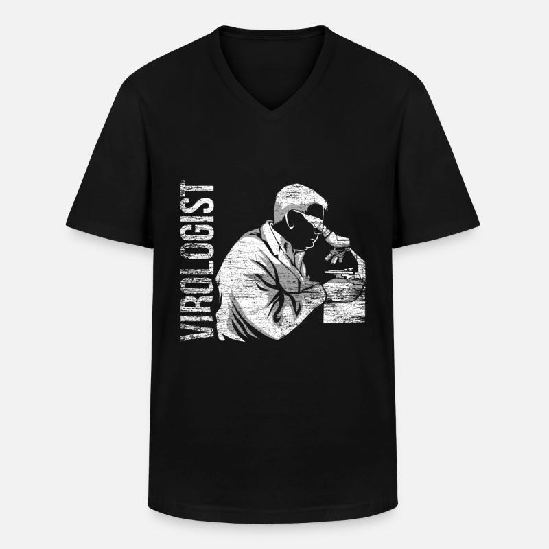 Virologe Virologie Geschenk - Männer-T-Shirt mit V-Ausschnitt - Schwarz