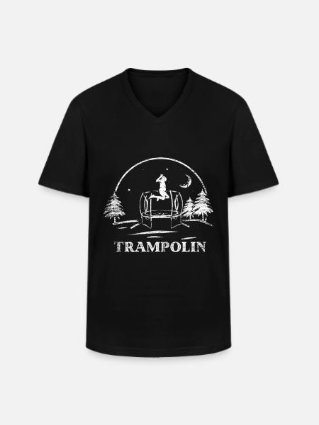 Trampoline gift - Men's V-Neck T-Shirt - black
