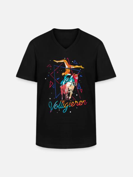 Vaulting horse gift - Men's V-Neck T-Shirt - black