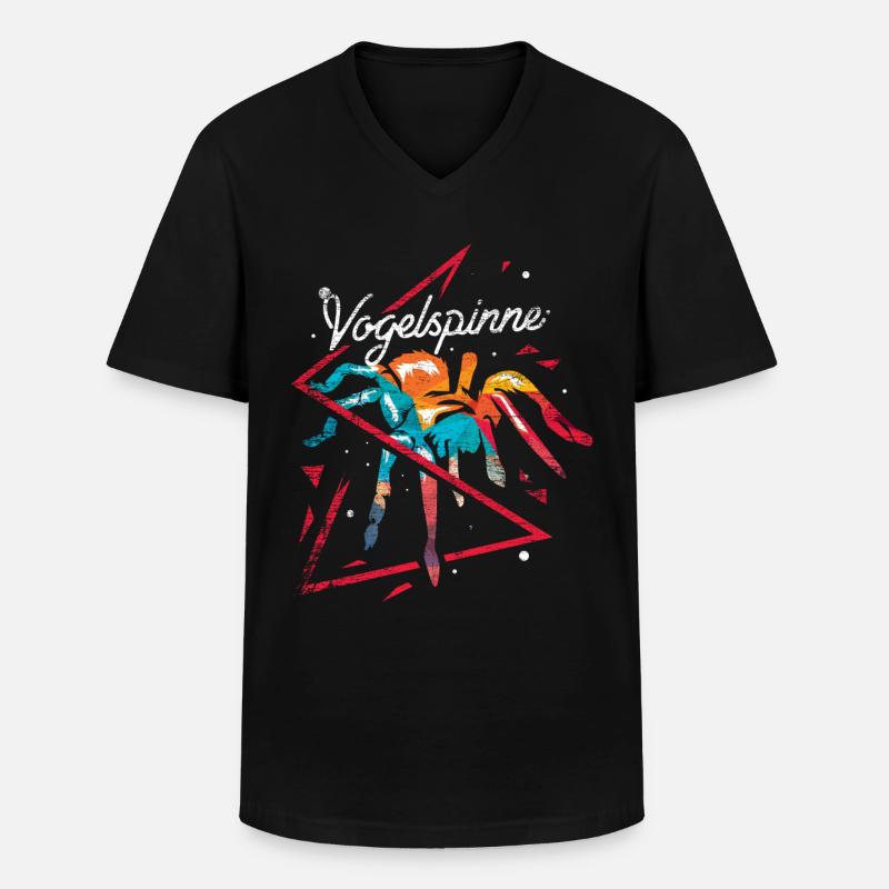 Cadeau de tarentule polygone - T-shirt col V Homme - noir