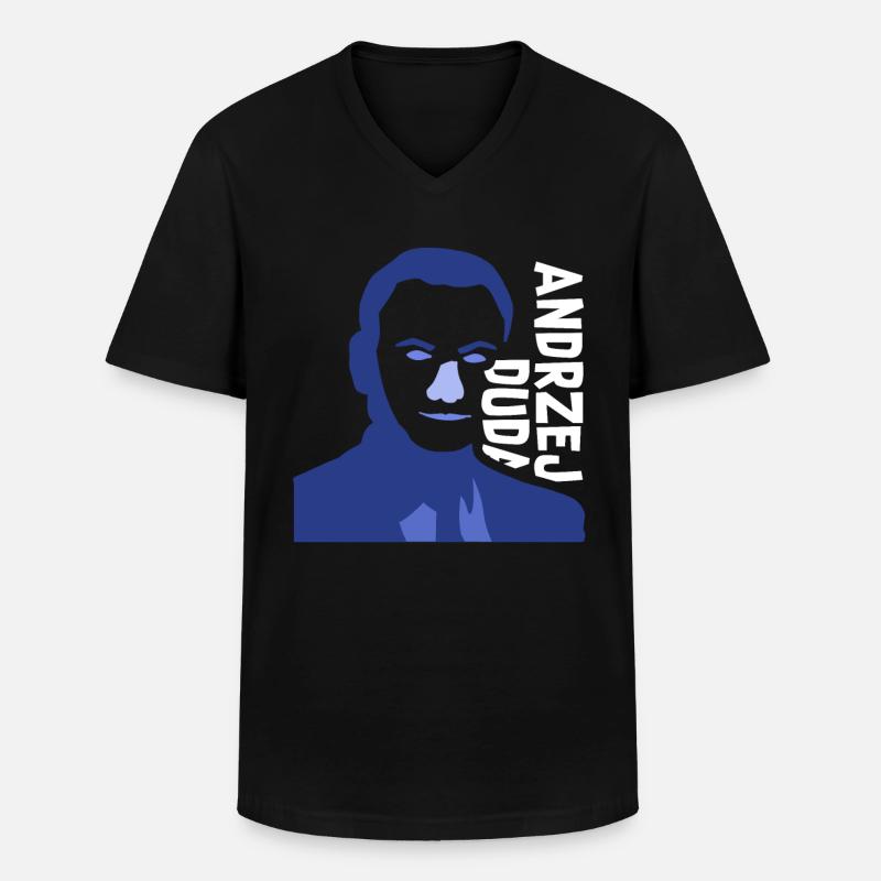 Andrzej Duda - Männer-T-Shirt mit V-Ausschnitt - Schwarz