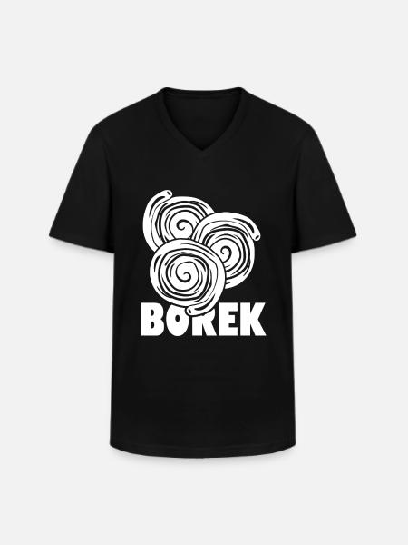 Borek - T-shirt col V Homme - noir