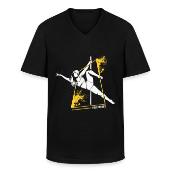 Pole Dancer - T-shirt col V Homme - noir - Devant - AI Model Male 178 dark (178cm)