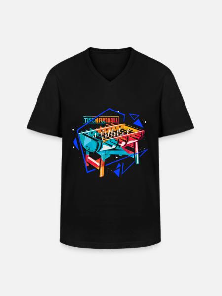 table football - Men's V-Neck T-Shirt - black