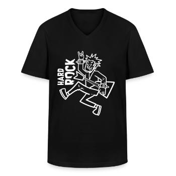 Hard Rock - Männer-T-Shirt mit V-Ausschnitt - Schwarz - Vorne - AI Model Male 178 dark (178cm)