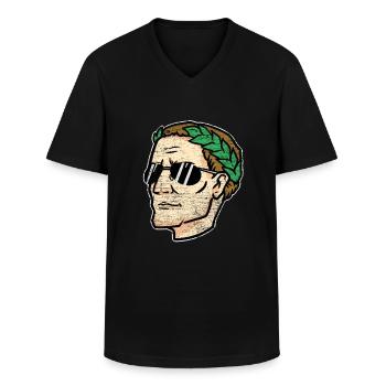 Julius Ceasar Geschenk - Männer-T-Shirt mit V-Ausschnitt - Schwarz - Vorne - AI Model Male 178 dark (178cm)