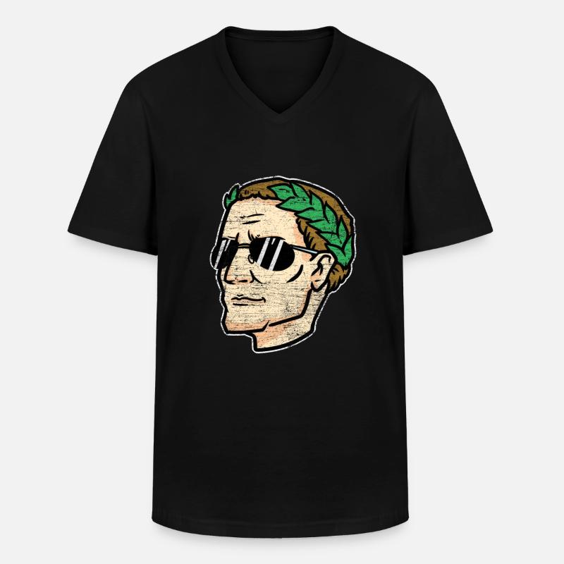 Julius Ceasar Geschenk - Männer-T-Shirt mit V-Ausschnitt - Schwarz