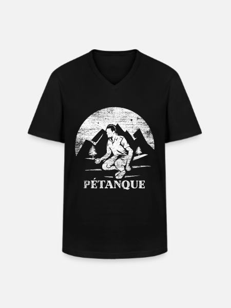 pétanque - Men's V-Neck T-Shirt - black