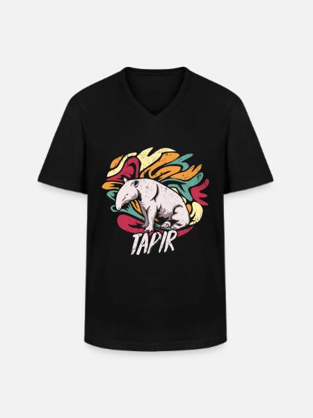 Tapirs gift - Men's V-Neck T-Shirt - black