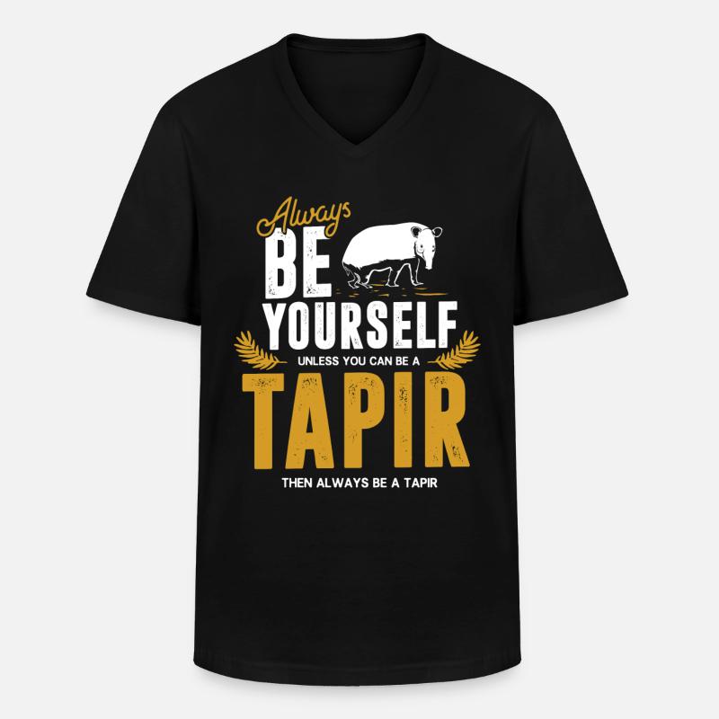 Tapire - Männer-T-Shirt mit V-Ausschnitt - Schwarz