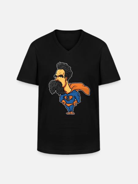 Friedrich Nietzsche - Men's V-Neck T-Shirt - black