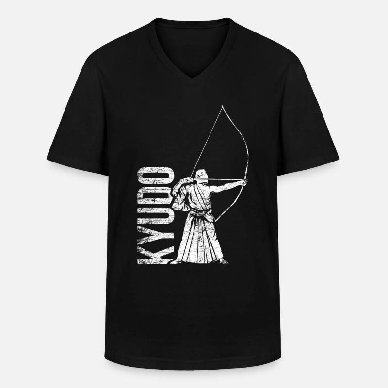 Kyudo Geschenk - Männer-T-Shirt mit V-Ausschnitt - Schwarz