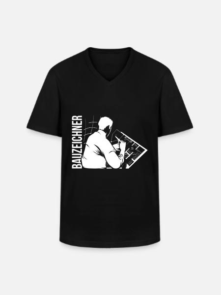 dessinateur - T-shirt col V Homme - noir